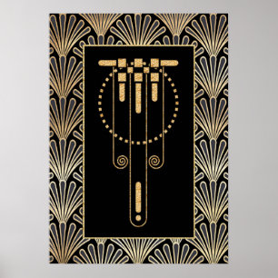 Glamouröser Art Deco Poster. Poster