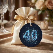 Glamouröser blauer Diamant 40. Geburtstag