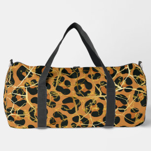 Glamouröser brauner Leoparden-Druck-Reisetasche Duffle Bag