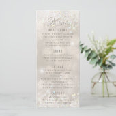 Glamouröser Champagner-Glitzer Luxus-Hochzeitsmenü (Stehend Vorderseite)