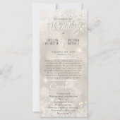 Glamouröser Champagner Glitzer Luxus Hochzeitsprog (Vorderseite)