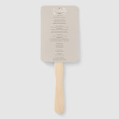 Glamouröser Champagner Glitzer Luxus Hochzeitsprog Fächer (Rückseite)