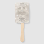 Glamouröser Champagner Glitzer Luxus Hochzeitsprog Fächer (Vorderseite)