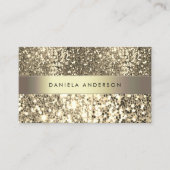 Glamouröser Champagner Gold Glitzer Luxus Visitenkarte (Vorderseite)
