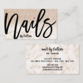 Glamouröser Chic Gold Glitzer Marmorhügel Technike Visitenkarte (Vorne/Hinten)