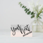 Glamouröser Chic Silver Glitzer Pink Modern Terminkarte (Stehend Vorderseite)