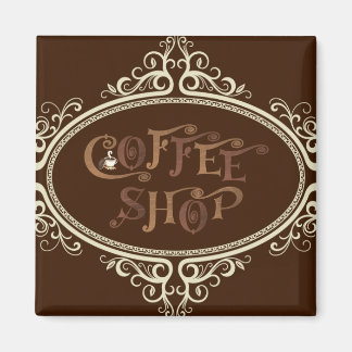 glamouröser Coffee Shop Magnet