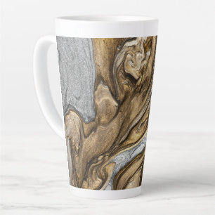 Glamouröser erdiger Marmor-Swirbel-Muster Milchtasse