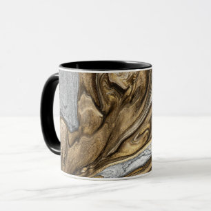 Glamouröser erdiger Marmor-Swirbel-Muster Tasse