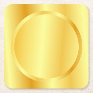 Glamouröser falscher goldener Metall-Look Elegant  Rechteckiger Pappuntersetzer