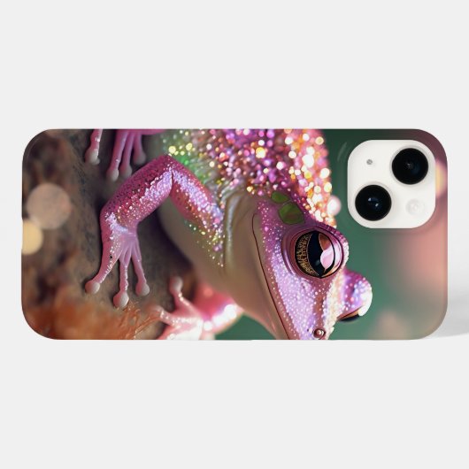 Glamouröser Frosch mit Glitzern Case-Mate iPhone Hülle (Rückseite (Horizontal))