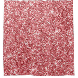 Glamouröser funkelnder rosa Glitter Duschvorhang