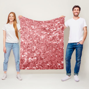 Glamouröser funkelnder rosa Glitter Fleecedecke