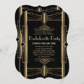 Glamouröser Gatsby-Junggeselinnen-Abschied der 192 Einladung (Vorne/Hinten)