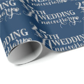 Glamouröser Glitzer 25. Hochzeitsszenario Geschenkpapier (Rolleneckpunkt)