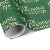 Glamouröser Glitzer 50. Hochzeitsszenario Geschenkpapier (Rolleneckpunkt)