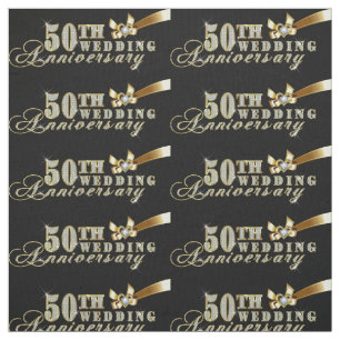 Glamouröser Glitzer 50. Hochzeitsszenario Stoff