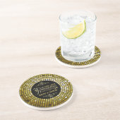 Glamouröser Glitzer 50. Hochzeitstag 2 Getränkeuntersetzer (Seite)