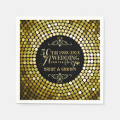 Glamouröser Glitzer 50. Hochzeitstag 2 Serviette (Vorderseite)