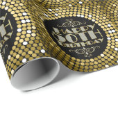 Glamouröser Glitzer Happy 50. Geburtstag 2 Geschenkpapier (Rolleneckpunkt)