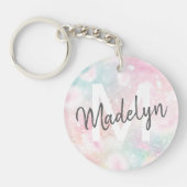 Glamouröser Glitzer Rosa Hübsches Muster Schlüsselanhänger (Vorderseite)