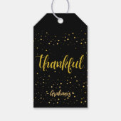 Glamouröser Goldpolka-Punkt Dankbar Geschenkanhänger (Vorderseite)