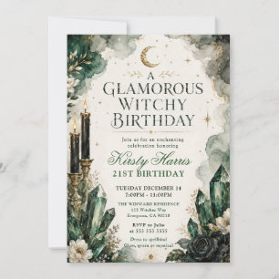 Glamouröser Hexen-Geburtstag zum 21. Einladung
