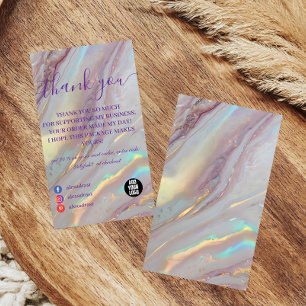 Glamouröser Irisierender Luxus-Stil Dankeskarte