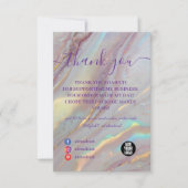 Glamouröser Irisierender Luxus-Stil Dankeskarte (Vorderseite)