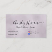 Glamouröser Lila Gold-Glitzer-Marmor Visitenkarte (Rückseite)