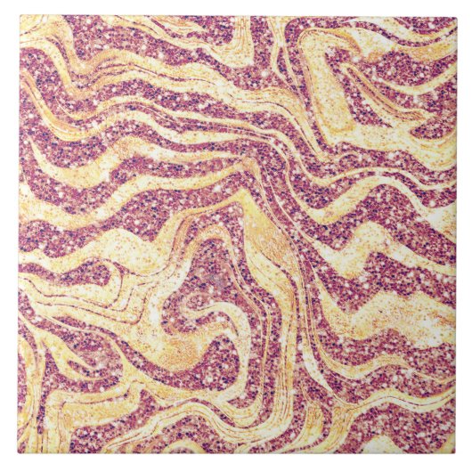 Glamouröser Marmor Blush Pink & Rose Gold Glitzer Fliese (Vorderseite)