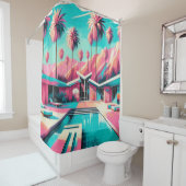 "Glamouröser moderner Pool des Mittelalters" Duschvorhang (Beispiel)