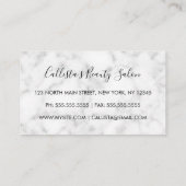 Glamouröser, moderner, schicker Silberner Glitzer  Treuekarte (Rückseite)