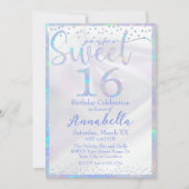Glamouröser Opal Sweet 16 Geburtstag Einladung (Vorderseite)