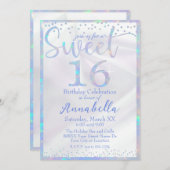 Glamouröser Opal Sweet 16 Geburtstag Einladung (Vorne/Hinten)