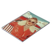 Glamouröser Retro Winterstil im alpinen Ambiente Notizblock (Linke Seite)