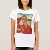 Glamouröser Retro Winterstil im alpinen Ambiente T-Shirt (Vorderseite)