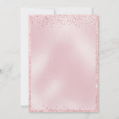 Glamouröser rosa Glitzer Sweet 16 Birthday Einladung (Rückseite)