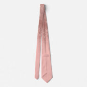 Glamouröser rosa Rose Gold Glitzer Streifen glänze Krawatte (Rückseite)