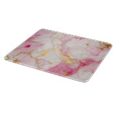 Glamouröser Rosa- und Goldmarmoreffekt Schneidebrett (Ecke)
