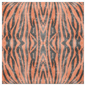 Glamouröser Schwarzer Orange Glitzer Tiger Streife Stoff (Muster)