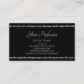 Glamouröser Silber-Glitzer Sparkeln Visitenkarte (Rückseite)