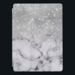 Glamouröser Silberner Glitzer Weißer Marmor iPad Pro Hülle<br><div class="desc">Dieses elegante und glamouröse Design ist perfekt für die trendige und stilvolle Frau. Es zeigt ein Imitat, das funkelnd silberne Glitzer-Sequenz und weiß mit schwarzem Marmorstein Muster ombre Farbverlauf gedruckt. Es ist modern, mädchenhaft, hübsch und cool. ***WICHTIGE HINWEIS FÜR DESIGN: Für individuelle Designanfragen, wie z.B. passende Produktanfragen, Farbänderungen, Platzierungsänderungen oder...</div>