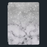 Glamouröser Silberner Glitzer Weißer Marmor iPad Pro Hülle<br><div class="desc">Dieses elegante und glamouröse Design ist perfekt für die trendige und stilvolle Frau. Es zeigt ein Imitat, das funkelnd silberne Glitzer-Sequenz und weiß mit schwarzem Marmorstein Muster ombre Farbverlauf gedruckt. Es ist modern, mädchenhaft, hübsch und cool. ***WICHTIGE HINWEIS FÜR DESIGN: Für individuelle Designanfragen, wie z.B. passende Produktanfragen, Farbänderungen, Platzierungsänderungen oder...</div>