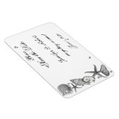 Glamouröser Strand in Silver Wedding Save the Date Magnet (Rechte Seite)