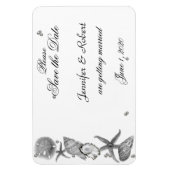 Glamouröser Strand in Silver Wedding Save the Date Magnet (Vertikal)