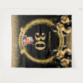 Glamouröses 30. Geburtstag Cocktail Party Hintergr Wandteppich (Vorderseite (Horizontal))