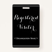 Glamouröses Abzeichen "Registrierter Besucher" Ausweis (Rückseite)