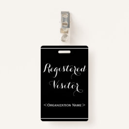 Glamouröses Abzeichen "Registrierter Besucher" Ausweis
