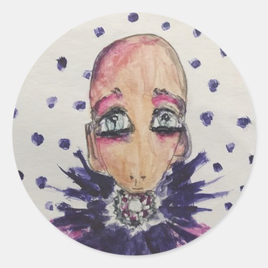 Glamouröses Baby Runder Aufkleber (Vorderseite)